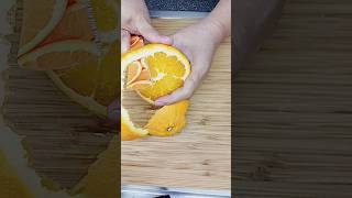 The easiest way to peel an orange fruit shorts [upl. by Ednalrim]