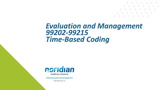 Evaluation and Management 9920299215 TimeBased Coding [upl. by Iene]