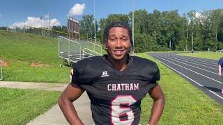 Preseason Interview Chatham footballs Jaden Breedlove [upl. by Vaas]