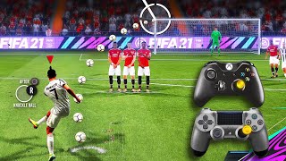 FIFA 21  ALL FREE KICKS TUTORIAL  TRIVELA KNUCKLEBALLPOWER RABONA [upl. by Artemla]