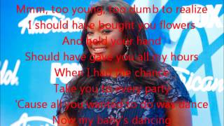 Candice GloverWhen I Was Your ManAmerican Idol 12Lyrics [upl. by Paske]