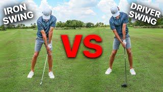 Iron Swing Vs Driver Swing The Difference [upl. by Marou646]