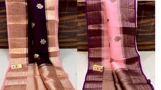 WhatsApp 8446603061 pure handmade banarasi kora silk sarees [upl. by Sylvester]