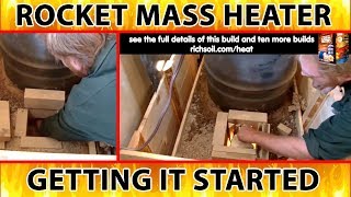 starting a rocket mass heater [upl. by Trini]