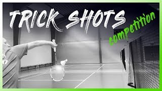 Trick shot competition  Show us your best badminton trick shots [upl. by Reeva]