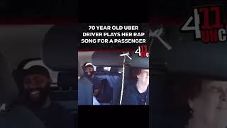 70 YEAR OLD uber driver plays her OWN rap song for the passenger shorts [upl. by Ahsenyt]