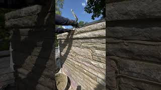 Chimney Repair construction satisfying work chimneys repairing stone smooth [upl. by Kean735]