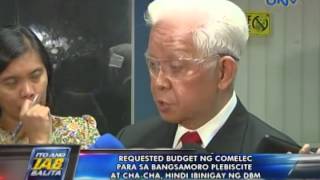 Requested budget ng COMELEC para sa Bangsamoro plebiscite at chacha hindi binigay ng DBM [upl. by Acilgna211]