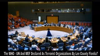 The WHO  UN And WEF Declared As Terrorist Organizations By Lee County Flordia [upl. by Ohara]