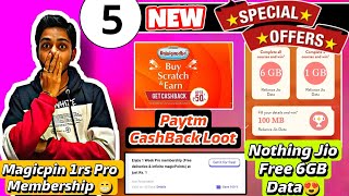 Todays 5 New Loot 🤩  Free Swiggy Voucher  Meesho 9₹ deals  Paytm CashBack loot  Magicpin 1rs [upl. by Oneg]