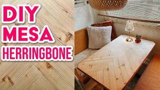 DIY Mesa Herringbone para la CARAVANA [upl. by Meras]