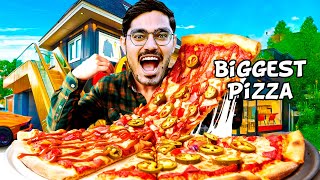 I Ate Biggest Pizza Slice In The World Pizza Eating Challenge [upl. by Baptlsta]