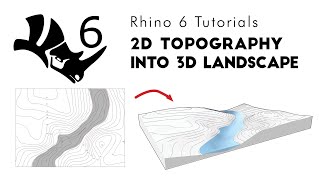 Rhino 6 3D Turning 2D Topography into 3D Landscape [upl. by Sherborne]