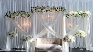 DIY  Elegant White Floral Backdrop [upl. by Vastah]