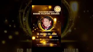 Dr Michael StaJuana  Rising International TV Host of the Year at the Rising Filipino Awards [upl. by Navap]