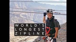 Worlds Longest Zipline  Jebel Jais  Ras Al Khaima  UAE [upl. by Yror832]