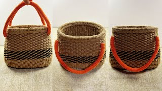 The Whole Process of Making Hemp Rope Hand Basket [upl. by Nnylf]