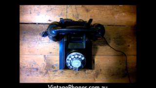 Ringing Bakelite 300 series PMG rotary dial Vintage Phone [upl. by Durkee]