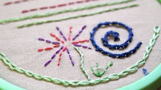 Learn Hand Embroidery with Me Pt 1 Chain Stem Straight amp Back Stitches [upl. by Erdei]