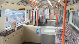 Refurbished Central Line train on Ruislip branch [upl. by Nifares]