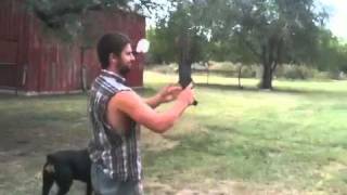 Shooting Sawed Off 12GA Shotgun One Handed [upl. by Trebor]