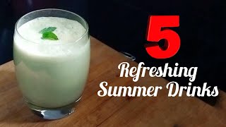 5 Refreshing Summer Drinks to Cool you down  Summer Special NonAlcoholic Drink Recipes [upl. by Mattland]