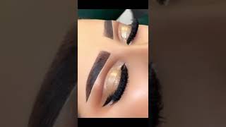 Golden Glitter Eye Makeup Tutorial  Bridal Makeup video [upl. by Euqinotna]