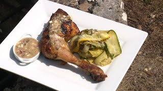 Recette  poulet crapaudine et tagliatelles de courgettes [upl. by Anialed239]