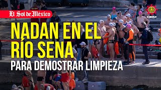 Para demostrar limpieza alcaldesa de París nada en el Río Sena [upl. by Rives190]