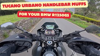 Handlebar muffs from Tucano Urbano for your BMW R1250GS warmdry hands this winter Easy fit [upl. by Dnalyr]