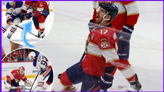 🚨 Panthers Aleksander Barkov Injured🔴 After Hit by Oilers Leon Draisaitl [upl. by Yerahcaz]