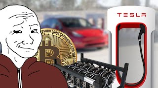 Wojak started mining Bitcoin on a Tesla [upl. by Eilema125]