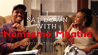 I sat down with Nomzamo Mbatha on her Graduation Eve MotivationwithMsa [upl. by Aenej]