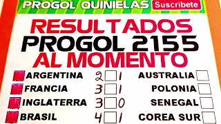 Progol 2155 Resultados al Momento LUNES 12  Progol 2155 LUNES 12 progol2155  progol2156 [upl. by Lagiba]