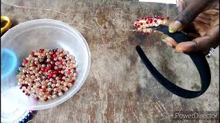 How To Make A Beaded Head BandDIY Headpiece Tutorial diy  headpieces beading [upl. by Ahsimed431]