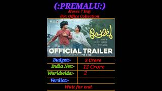 Premalu movie 1st week worldwide collection  Premalu movie box office collection [upl. by Annaegroeg855]