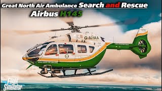 Great North Ambulance Helimed SAR H145  Microsoft Flight Simulator  MSFS [upl. by Delfine]