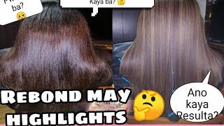 Rebond  Color  Highlights and Brazilian Keratin Treatment How to [upl. by Inafetse442]