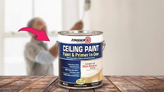 Zinsser 1gal Ceiling Paint and Primer in One Review  Complete Coverage and Easy Application [upl. by Gyatt]