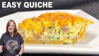 Easy QUICHE Recipe for your Christmas Morning Breakfast [upl. by Dougald]