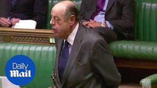 Sir Nicholas Soames apologises after making barking noises at MP  Daily Mail [upl. by Parshall]