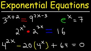 Solving Exponential Equations [upl. by Nyladnor]