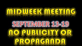 JW English Midweek meeting September 1319 midweek meeting september 1319 [upl. by Colt]