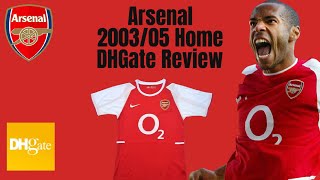 DHGate Arsenal Retro Home Kit 200305 Football Shirt Soccer Jersey Review Thierry Henry [upl. by Dymphia643]