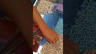 Wooden clothespin making process [upl. by Eerok]