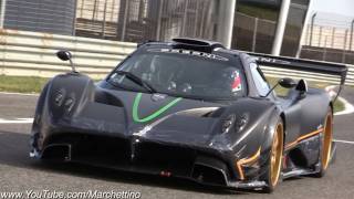 Pagani Zonda R EPIC Sound  Flames amp Accelerations [upl. by Nyleuqcaj]