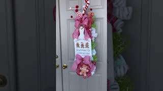 Christmas Yardstick Door Swag DIY christmas [upl. by Arney]