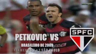 Petkovic vs São Paulo  Brasileiro de 2009  Flamengo venceu o jogo por 2 x 1 [upl. by Anatlus]