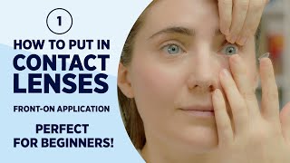 How to put in contact lenses  SUPER easy Method 1 [upl. by Whitebook]