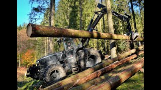 🌲4K Kotschenreuther 220M BLACK • from 4 Views • LoggingVideo • Forsttraktor • JohnDeere Forest🌲 [upl. by Alenairam]